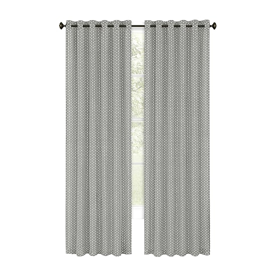 Achim Bedford Tab Top Light-Filtering Single Curtain Panel