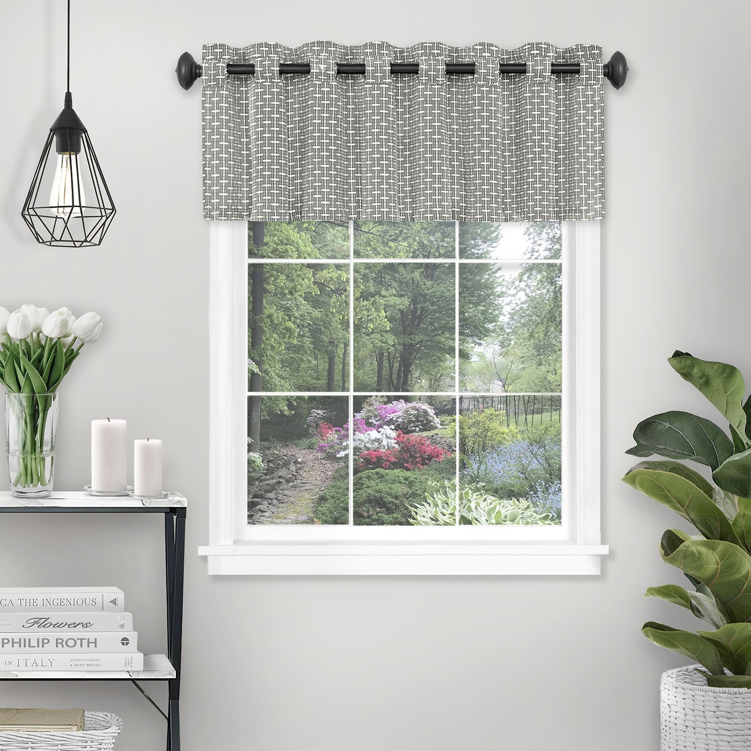 Achim Bedford Rod Pocket Tailored Valance