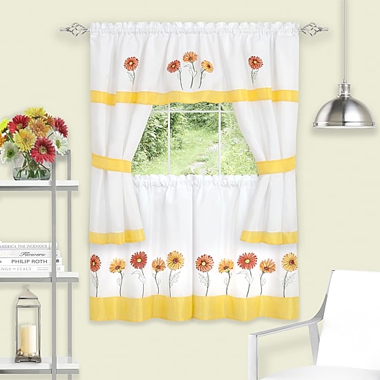 Achim Gerbera 3-pc. Rod Pocket Window Tier