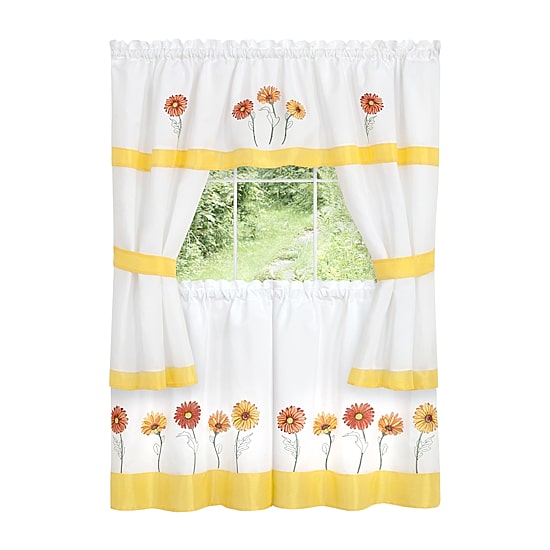 Achim Gerbera 3-pc. Rod Pocket Window Tier