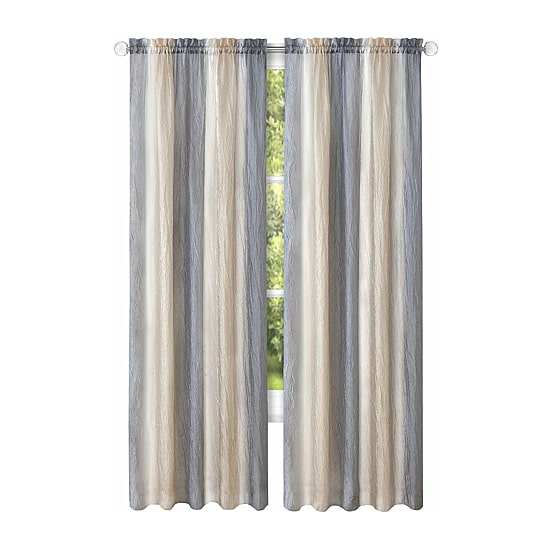 Achim Ombre Rod Pocket Light-Filtering Single Curtain Panel