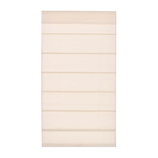 Home Basics Classic Cotton Twill Fabric With Privacy Liner Custom Cordless Room Darkening Roman Shade