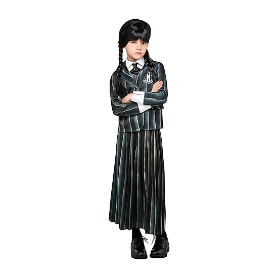 Little & Big Kid Girls Black Nevermore Academy Uniform The Addams Family Wednesday Addams 3-pc. Costume