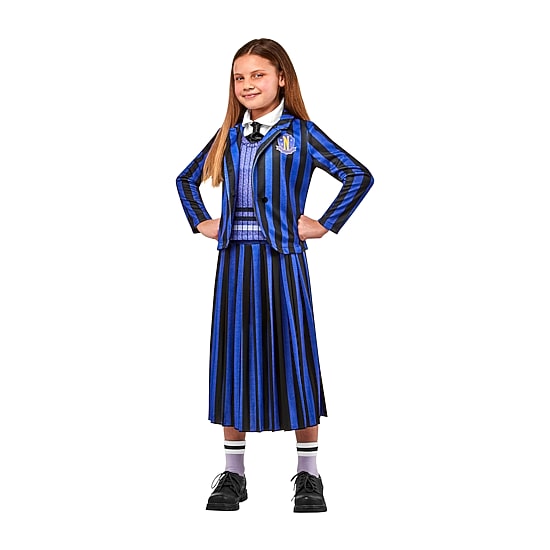 Little & Big Kid Girls Purple Nevermore Academy Uniform The Addams Family Wednesday Addams 3-pc. Costume