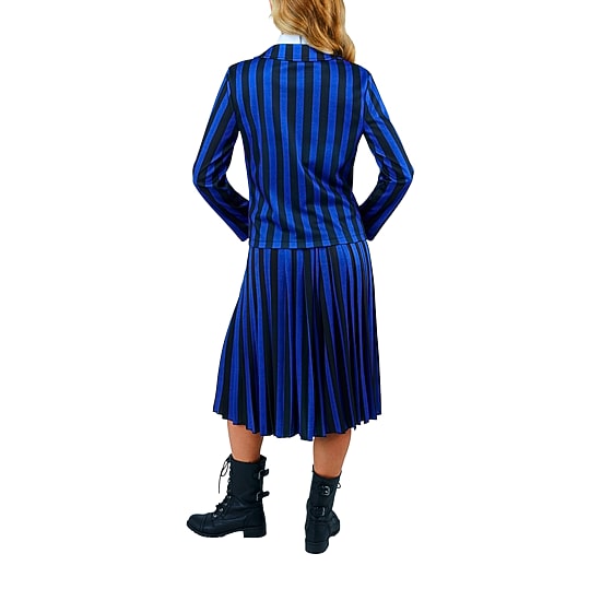 Womens Purple Nevermore Academy Uniform The Addams Family Wednesday Addams 3-pc. Costume