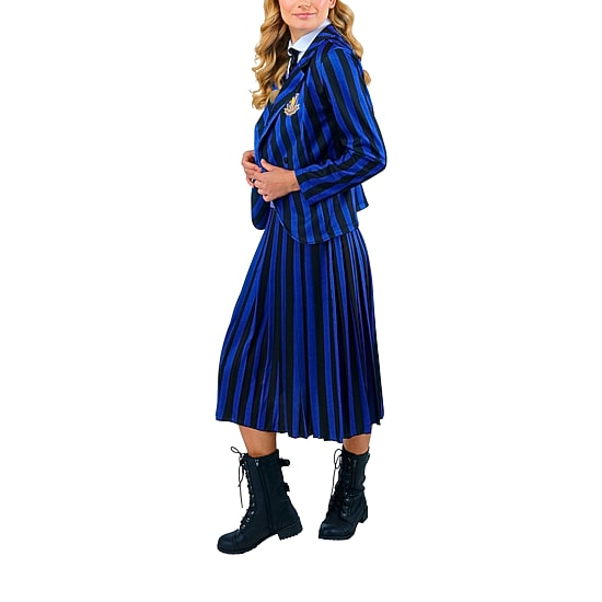 Womens Purple Nevermore Academy Uniform The Addams Family Wednesday Addams 3-pc. Costume