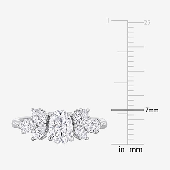 Womens 2 CT. T.W. Lab Created White Moissanite 10K Gold Engagement Ring