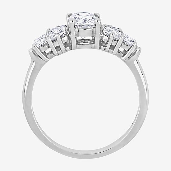 Womens 2 CT. T.W. Lab Created White Moissanite 10K Gold Engagement Ring