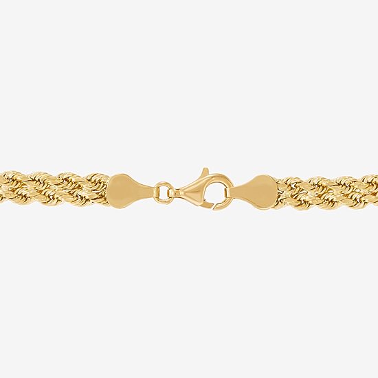 10K Gold  4.9mm 7.25" Double Rope Bracelet