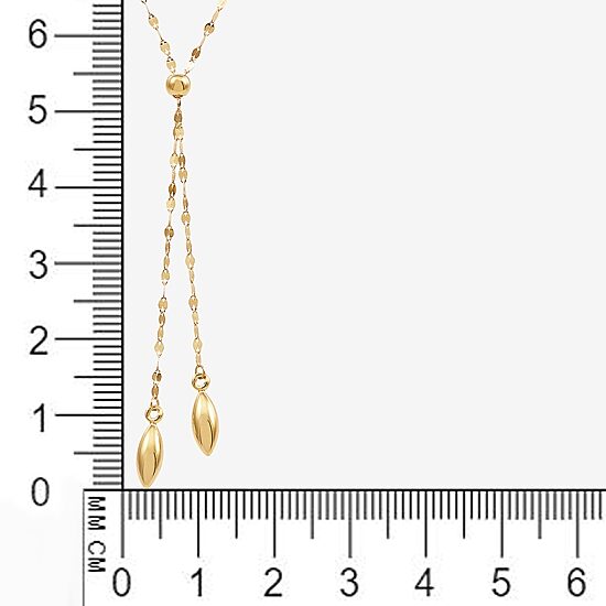 Gold Addiction Womens 14K Gold 18 Inch Y Necklace