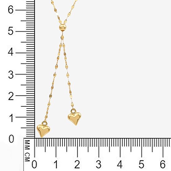 Gold Addiction Lariat Style Womens 14K Gold 18 Inch Y Necklace