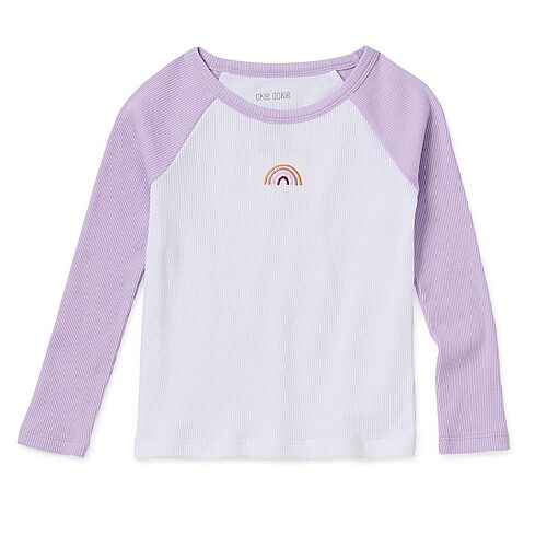 Okie Dokie Toddler & Little Girls Crew Neck Long Sleeve Regular Fit Graphic T-Shirt, 12 Months, Purple