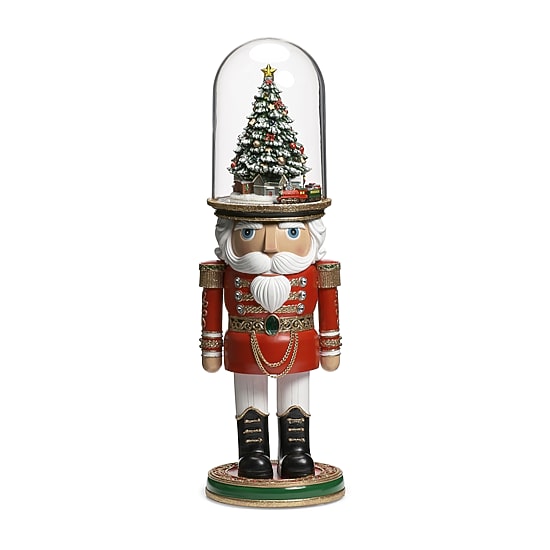 Roman 25in Lighted Nutcracker Plays Music Christmas Tabletop Decor