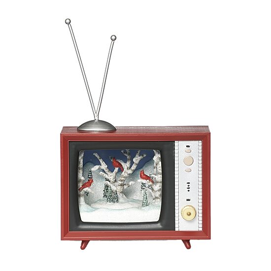 Roman 5in Lighted Musical Forest Tv Christmas Snow Globe