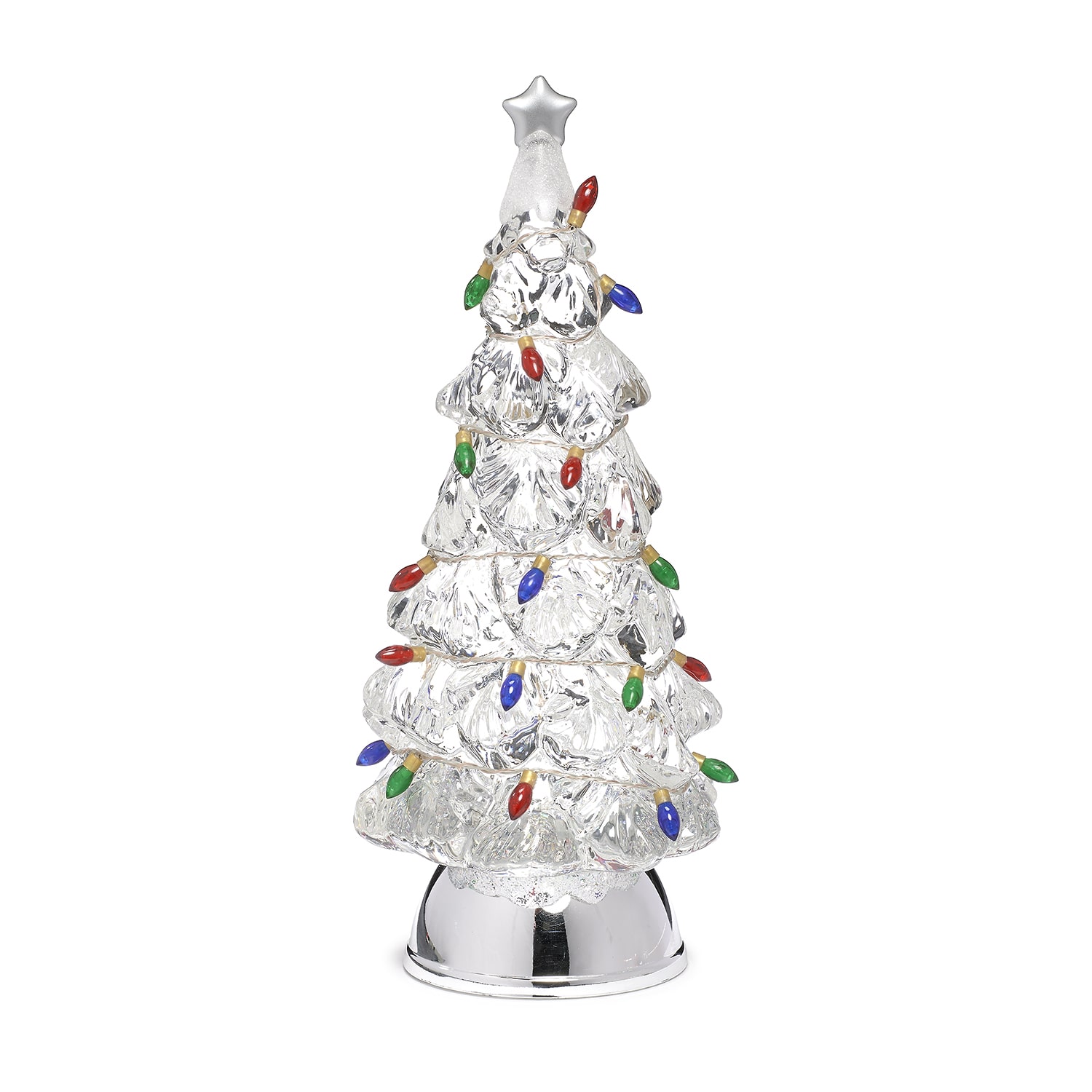 Roman 12.5in Lighted Swirl Tree Christmas Tabletop Decor