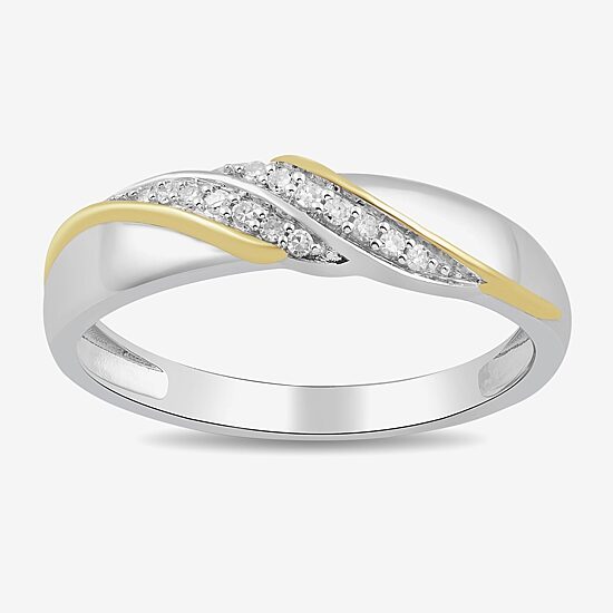 1/2 CT. T.W. Lab Grown White Diamond 14K Gold Over Silver Side Stone Bridal Set - Womens size 7 Ring / Mens size 10.5 Band