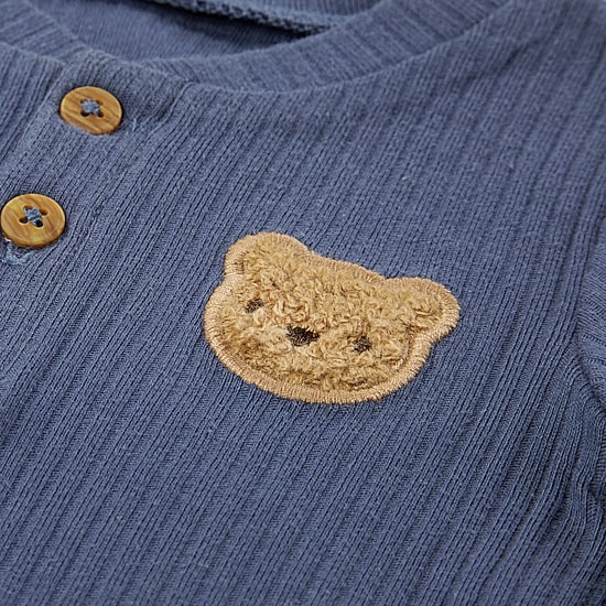 Huggies Baby Boys Crew Neck Long Sleeve Rib Knit 2-pc. Bodysuit