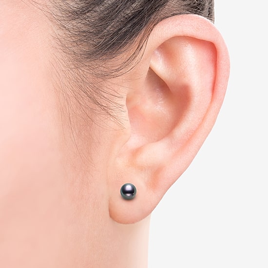 White Cultured Freshwater Pearl Sterling Silver 4mm Ball Stud Earrings