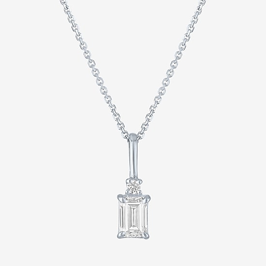 (Gh / Si2 I1) Womens 1/3 CT. T.W. Lab Grown White Diamond 10K Gold 16 Inch Pendant Necklace