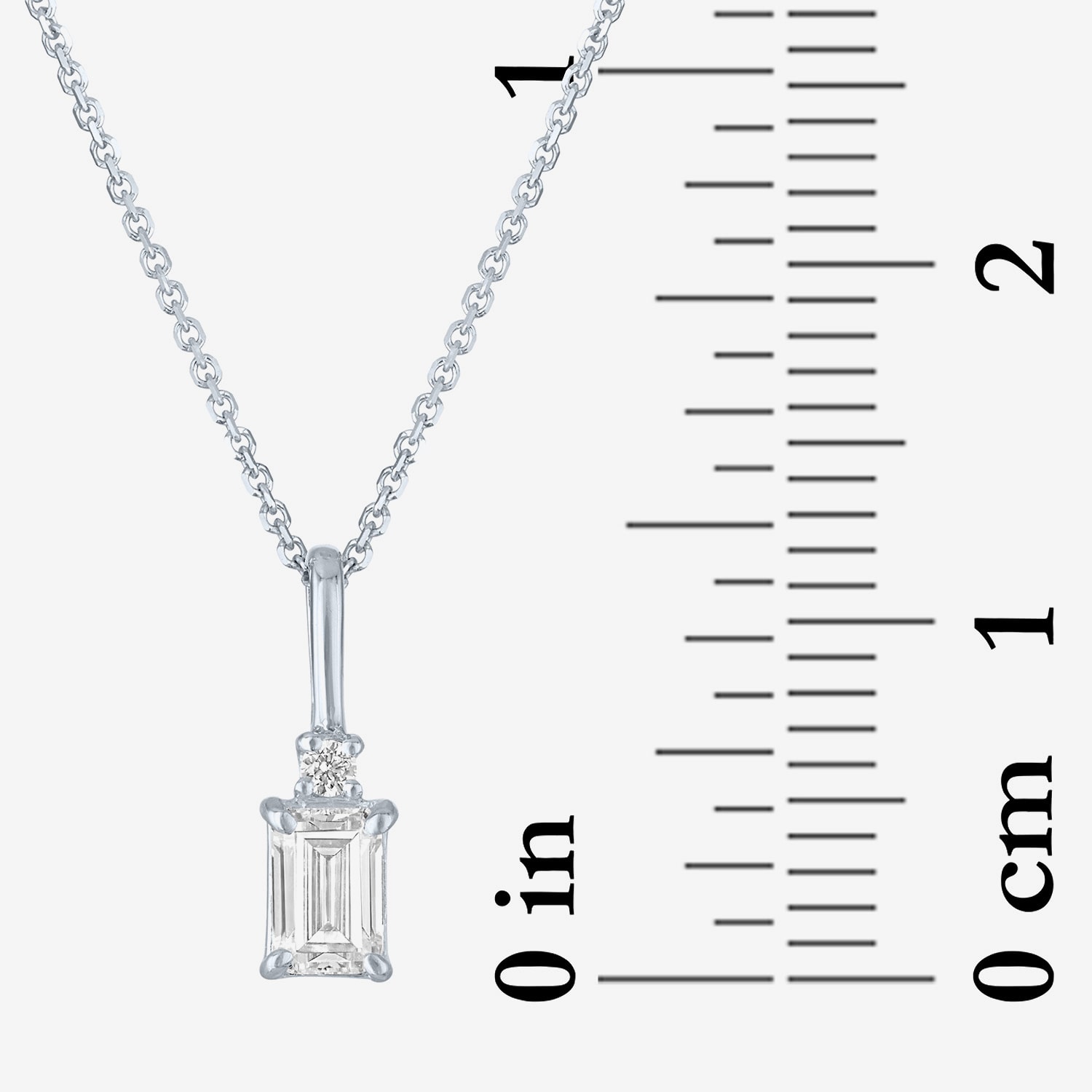 Gh / Si2 I1) Womens 1 CT. T.W. Lab Grown White Diamond 10K Gold Inch Pendant Necklace