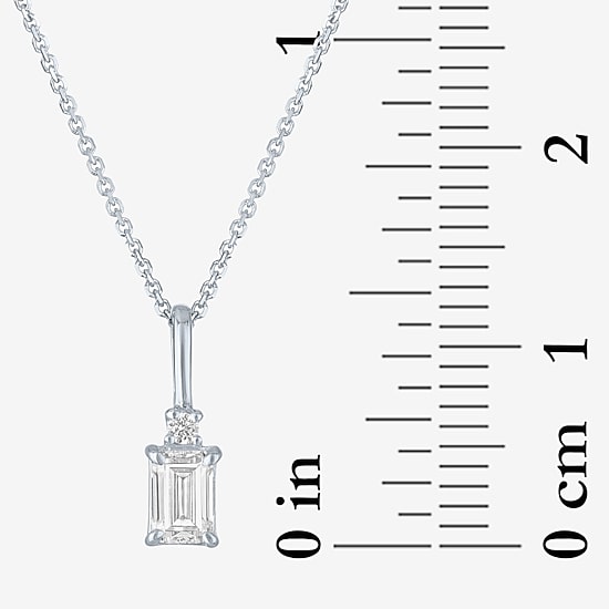 (Gh / Si2 I1) Womens 1/3 CT. T.W. Lab Grown White Diamond 10K Gold 16 Inch Pendant Necklace