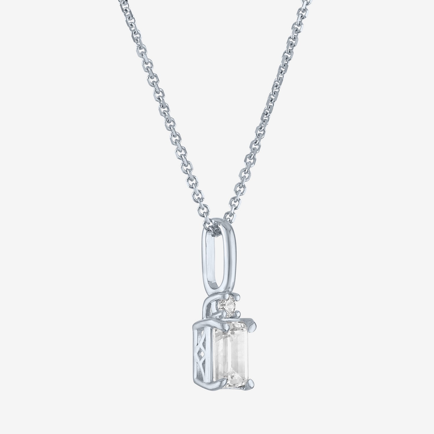 Gh / Si2 I1) Womens 1 CT. T.W. Lab Grown White Diamond 10K Gold Inch Pendant Necklace