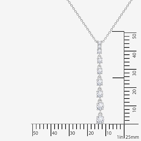Diamonart Marilyn Monroe Womens White Cubic Zirconia Sterling Silver 18 Inch Pendant Necklace