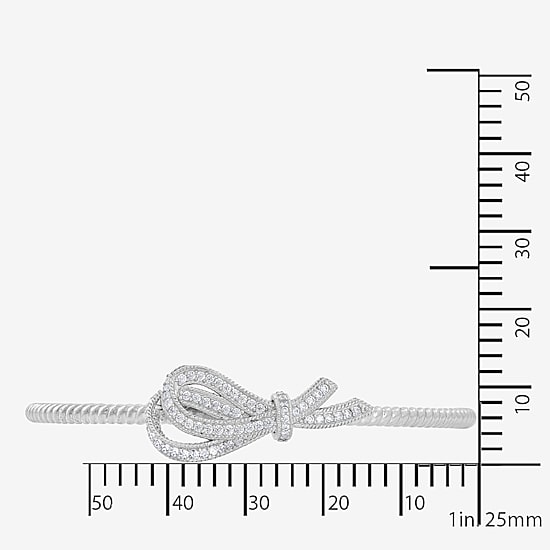 Diamonart Marilyn Monroe Womens Cubic Zirconia Sterling Silver Cuff Bracelet