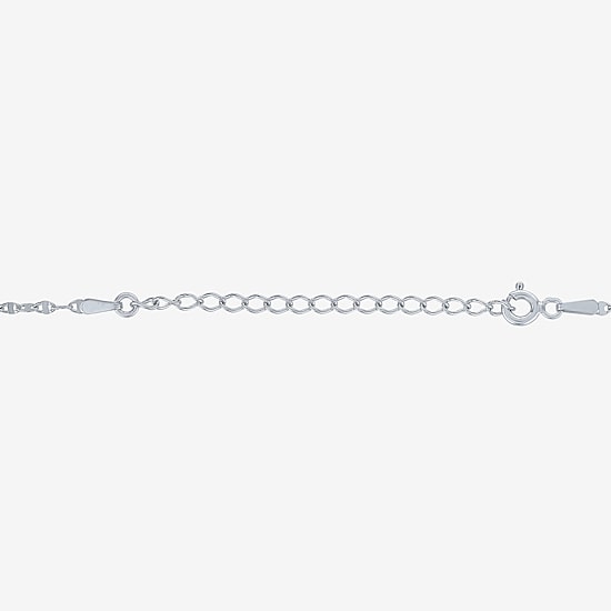 Diamond Addiction Womens 1/10 CT. T.W. Natural Black Diamond Sterling Silver Round 16 Inch Pendant Necklace