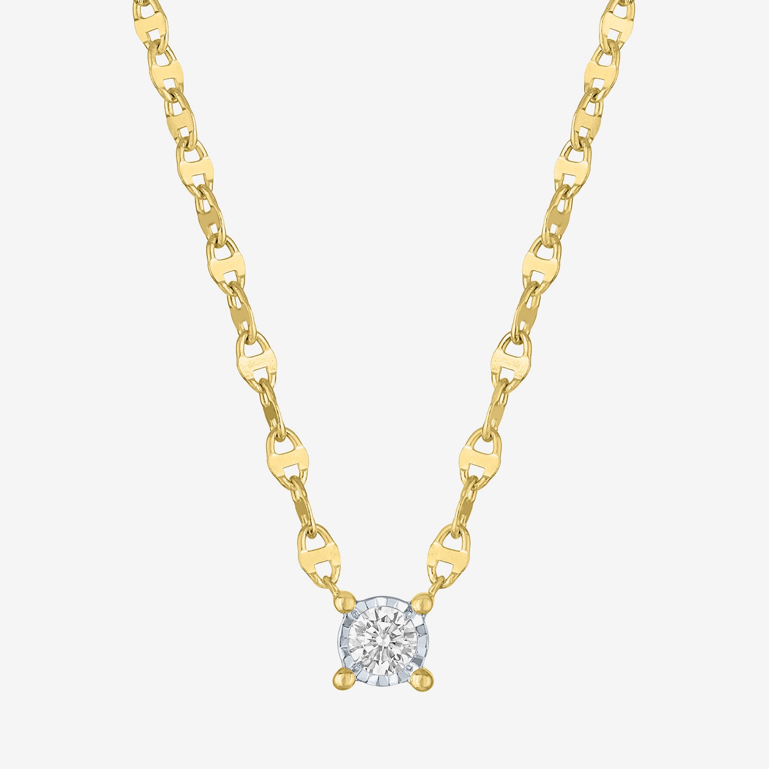 Diamond Addiction (G-H, Si2-I1) Womens 1/10 CT. T.W. Lab Grown White Diamond 14K Gold Over Silver Round 16 Inch Pendant Necklace
