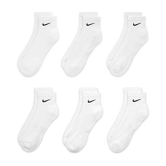 Nike Everyday Cushioned Unisex Adult Multi-Pack 6 Pair Quarter Ankle Socks