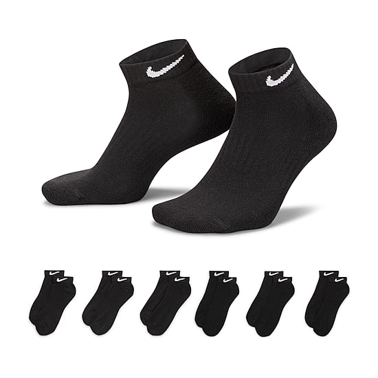 Nike Everyday Cushioned Unisex Adult Multi-Pack 6 Pair Low Cut Socks