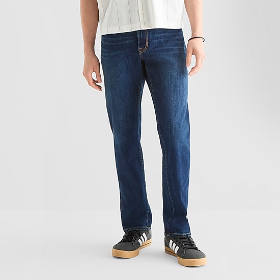 Arizona Mens Stretch Fabric Tapered Leg Athletic Fit Jean