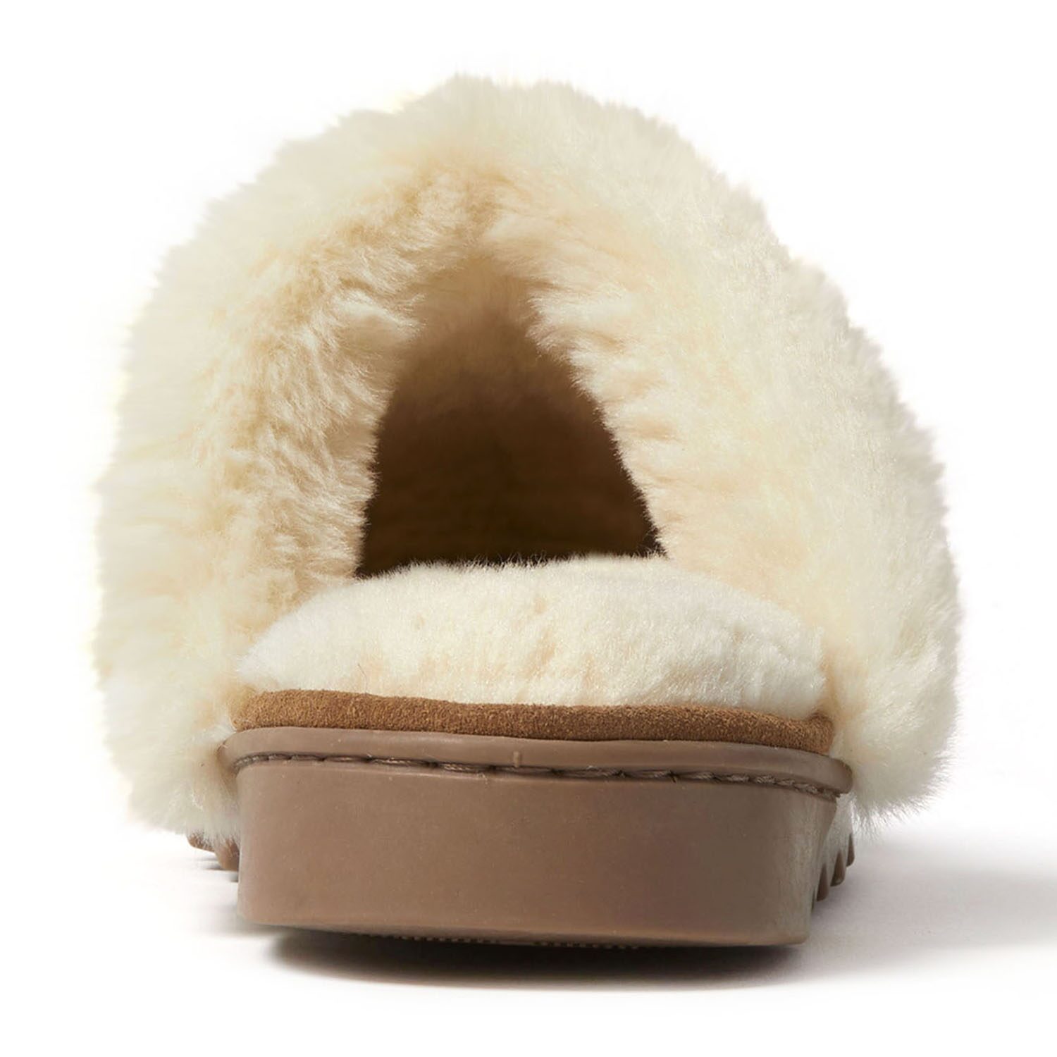 Dearfoams Helena Genuine Suede With Prayer Womens Memory Foam Slip-On Slippers