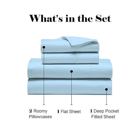 SUPERIOR® Pandora Smooth Sateen Weave 600tc Sheet Set