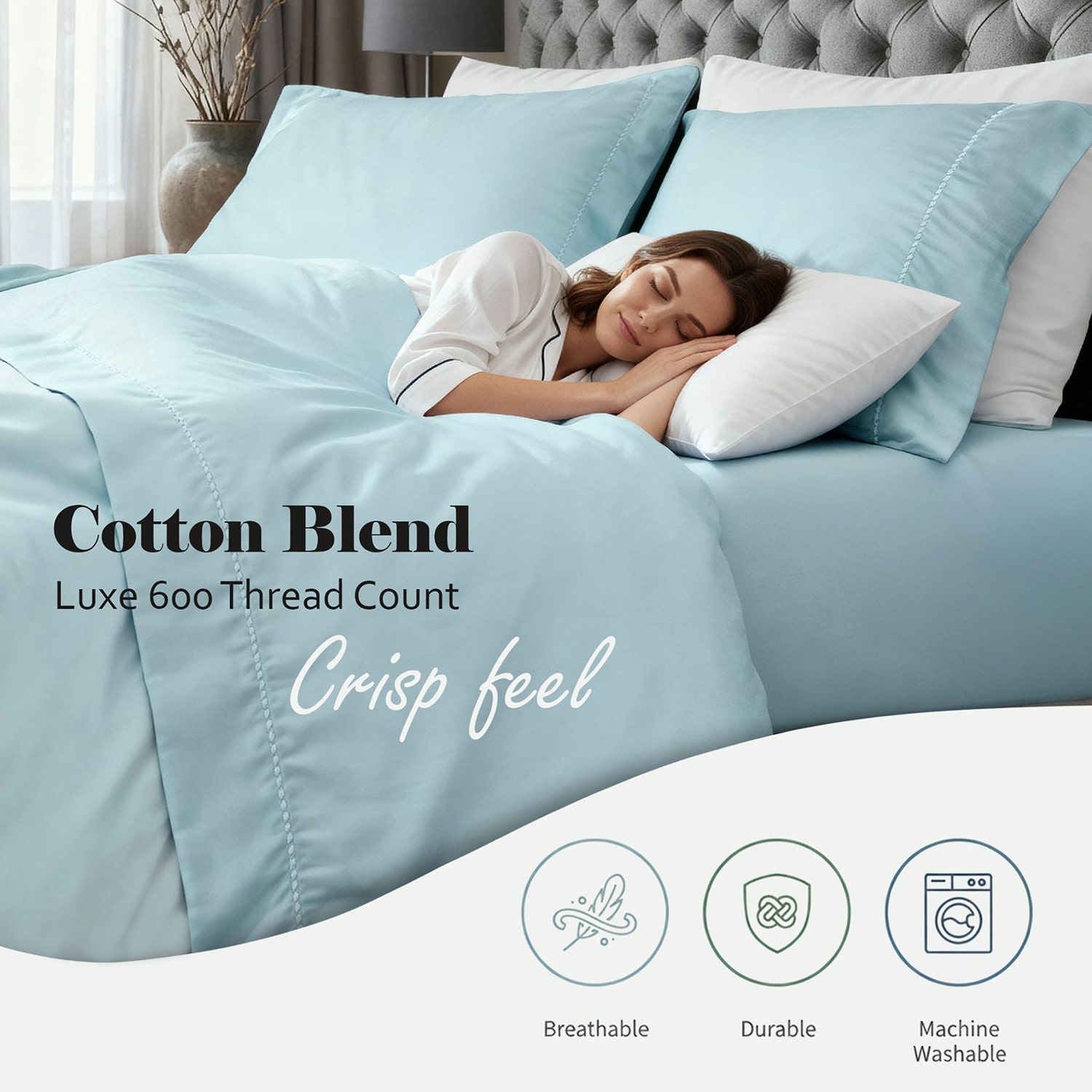 SUPERIOR® Imperia Dash Stitch 600tc Sheet Set