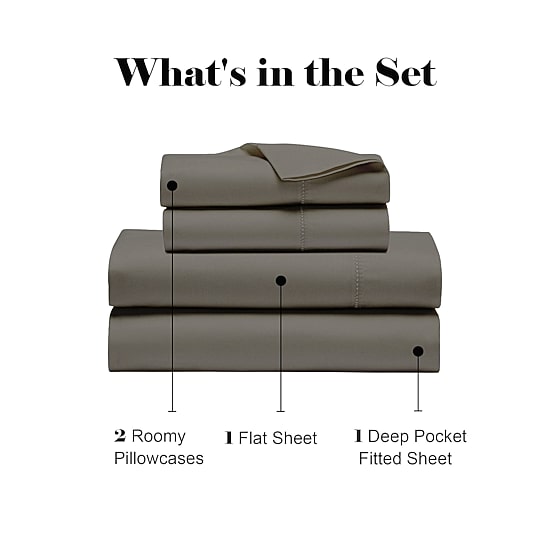 SUPERIOR® Pandora Smooth Sateen Weave 600tc Sheet Set