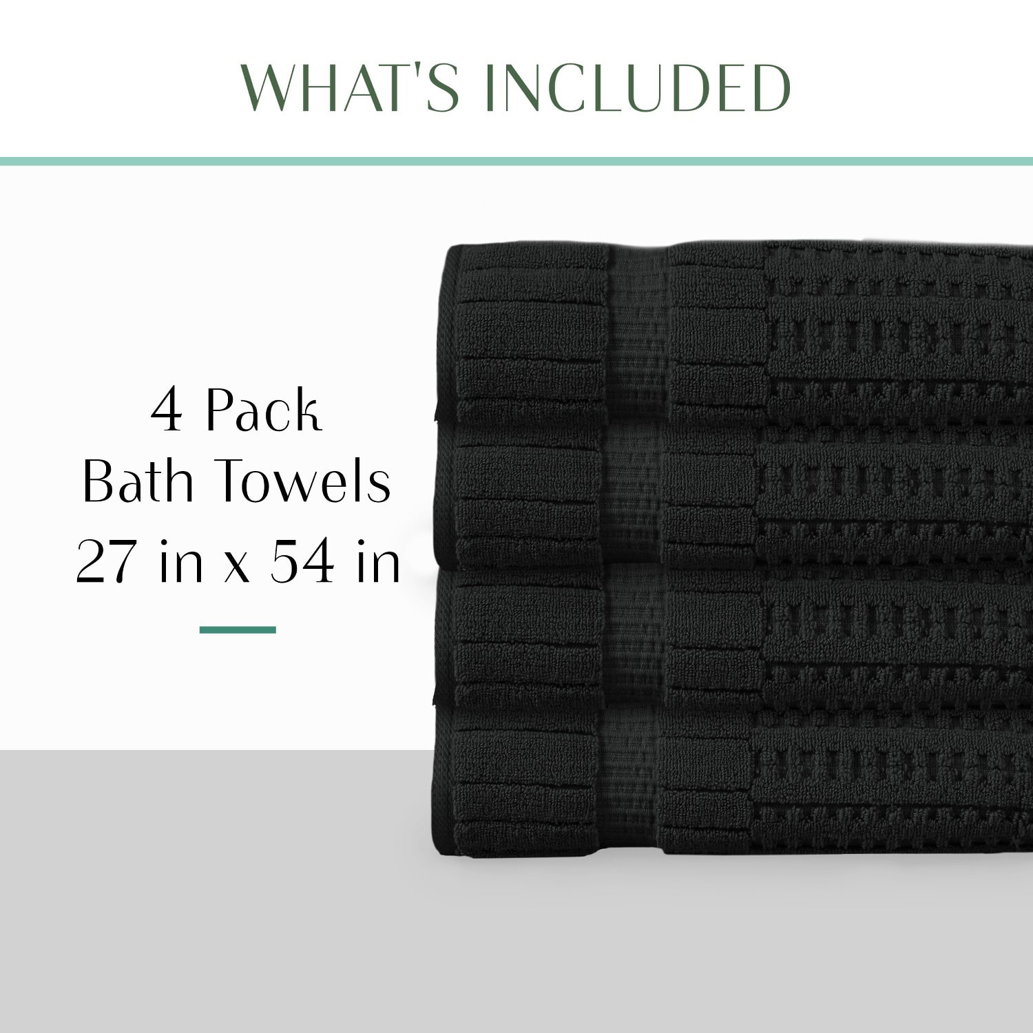 Home Weavers Inc Willow Collection 100% Cotton Zero Twist -pc. Quick Dry Bath Towel Set