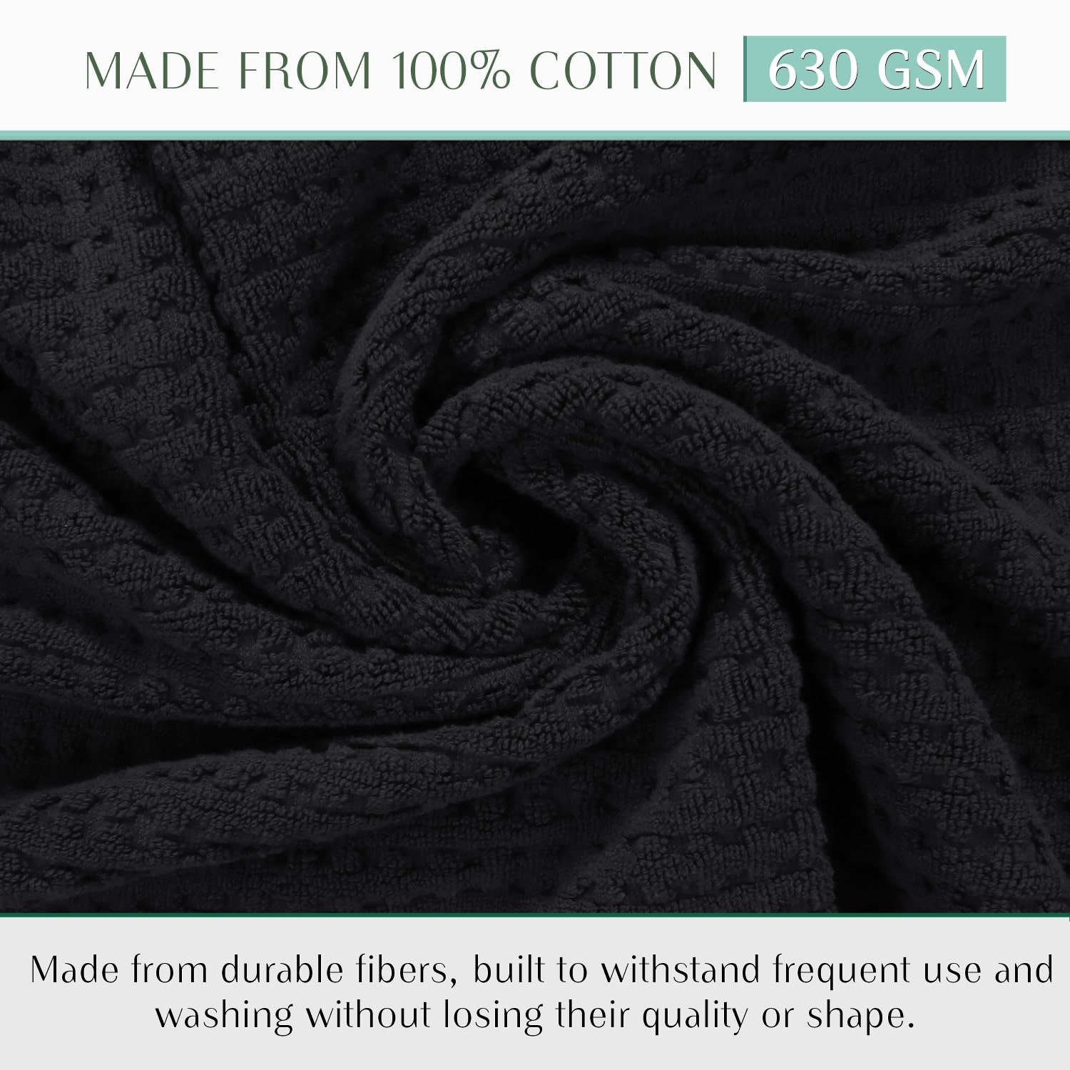 Home Weavers Inc Willow Collection 100% Cotton Zero Twist -pc. Quick Dry Bath Towel Set