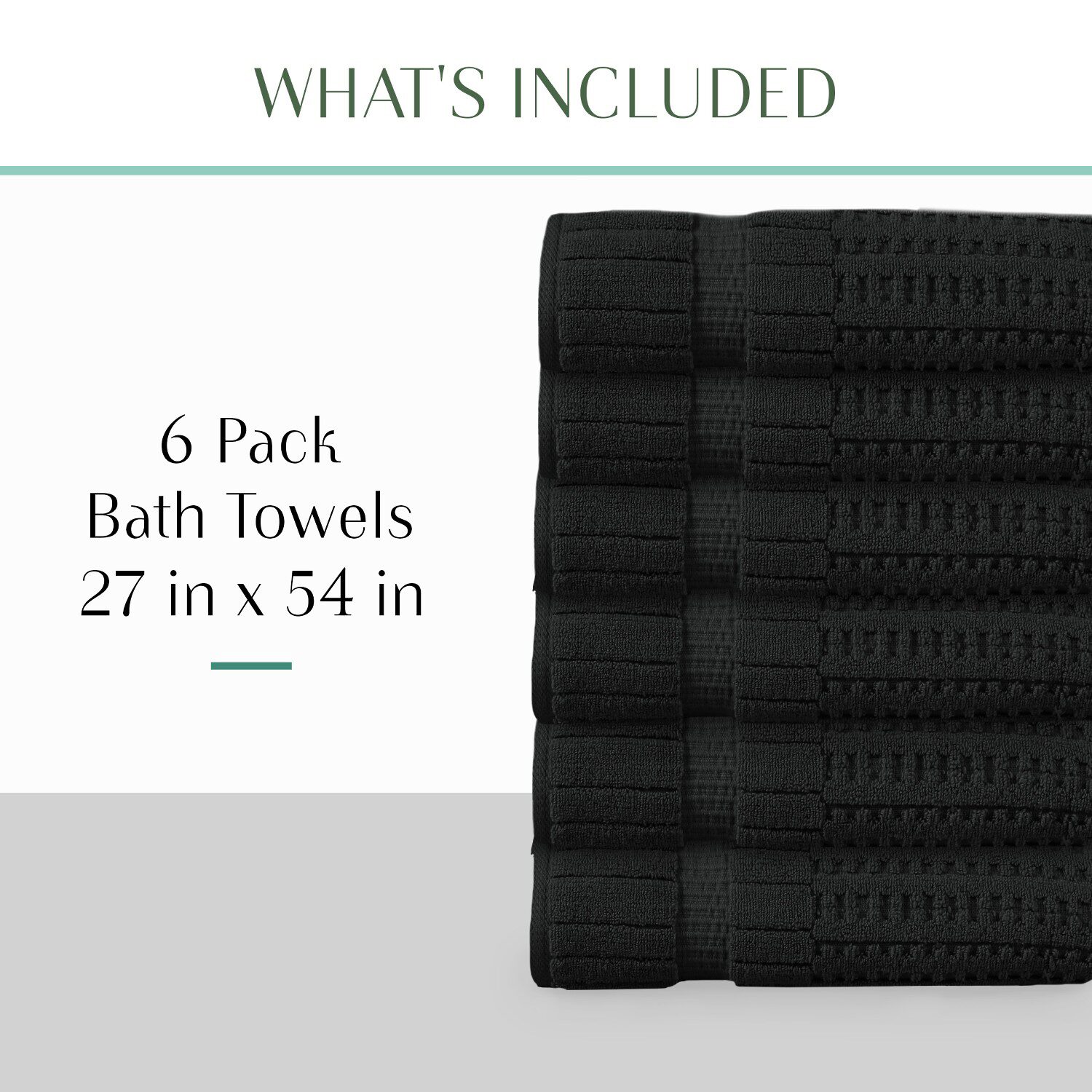 Home Weavers Inc Willow Collection 100% Cotton Zero Twist -pc. Quick Dry Bath Towel Set