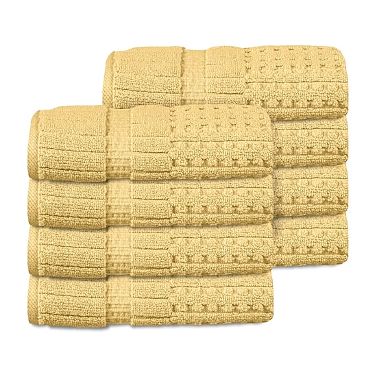 Home Weavers Inc Willow Collection 100% Cotton Zero Twist 8-pc. Hand Towel