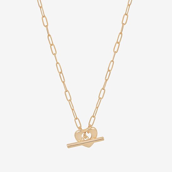 Bijoux Bar Delicates Womens Heart 16 Inch Pendant Necklace