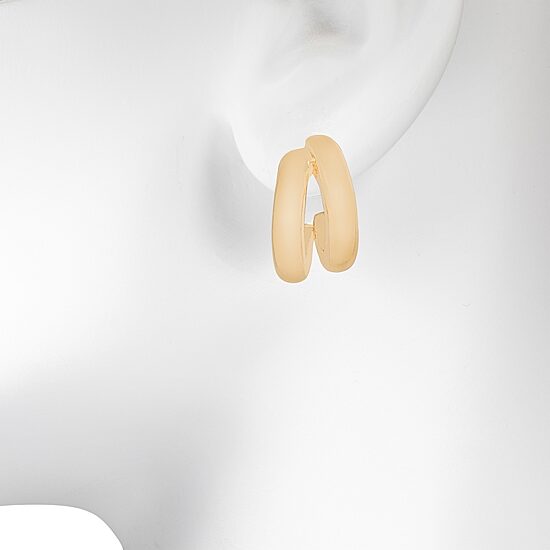 Bijoux Bar Delicates Womens 19.4mm Round Hoop Earrings