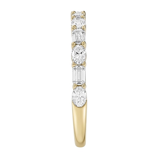 (F / Si2) Womens 1 CT. T.W. Lab Grown White Diamond 10K Gold Wedding Band