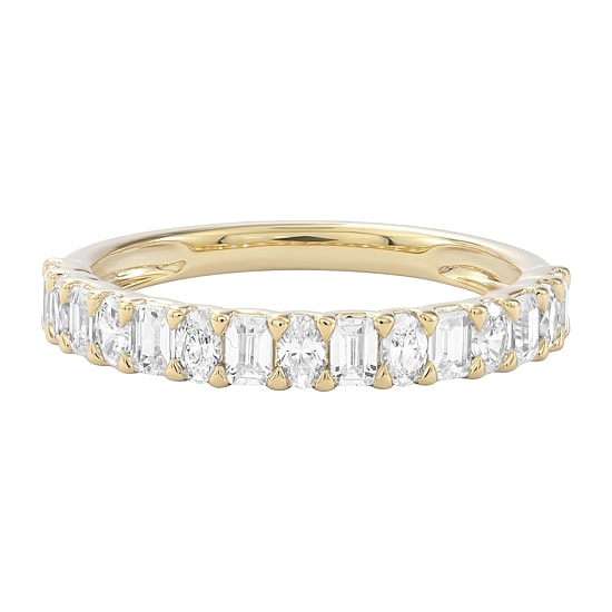 (F / Si2) Womens 1 CT. T.W. Lab Grown White Diamond 10K Gold Wedding Band