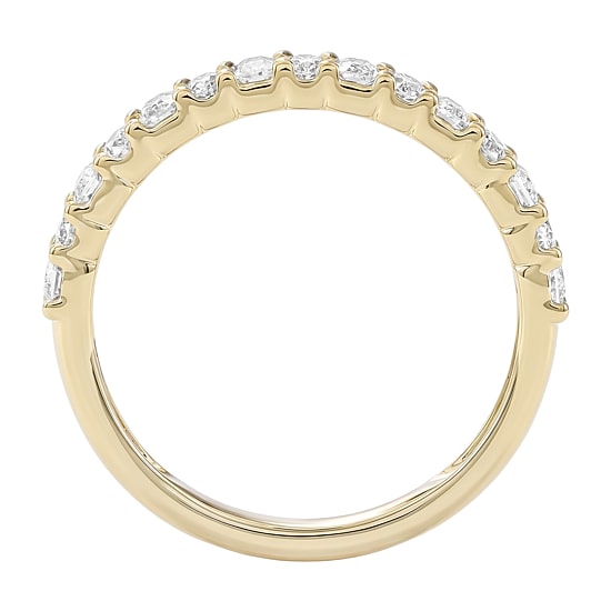 (F / Si2) Womens 1 CT. T.W. Lab Grown White Diamond 10K Gold Wedding Band