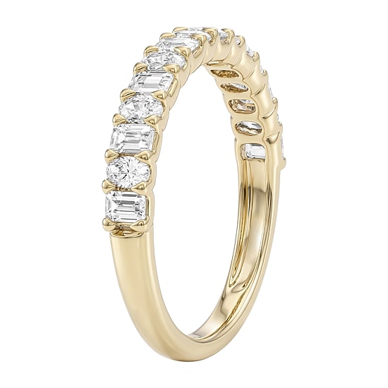 (F / Si2) Womens 1 CT. T.W. Lab Grown White Diamond 10K Gold Wedding Band