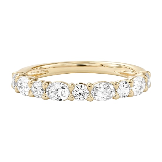 (F / Si2) Womens 1 CT. T.W. Lab Grown White Diamond 10K Gold Wedding Band
