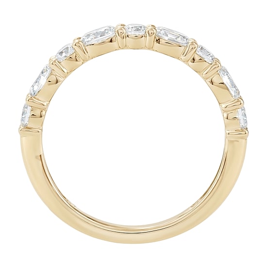 (F / Si2) Womens 1 CT. T.W. Lab Grown White Diamond 10K Gold Wedding Band