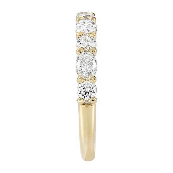 (F / Si2) Womens 1 CT. T.W. Lab Grown White Diamond 10K Gold Wedding Band